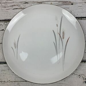 Platinum Wheat Fine China Dinner Plate - Japanese Porcelain with‎ Wheat Design